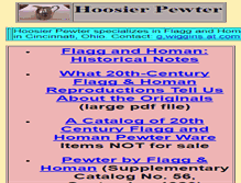 Tablet Screenshot of hoosierpewter.com